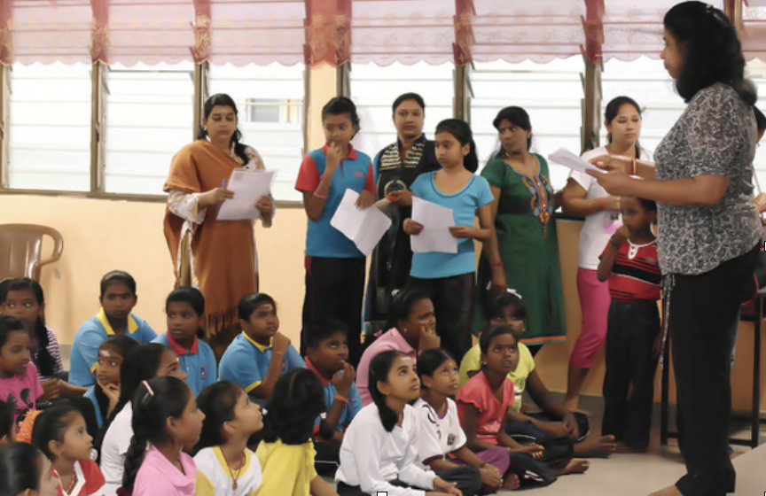 On audition day, children submitting their names for Indian Classical dance classes. On audition day, children submitting their names for Indian Classical dance classes.