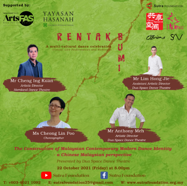 The Construction of Malaysian Contemporary Modern Dance Identity – a Chinese Malaysian perspective – Rentak Bumi, Webinar!