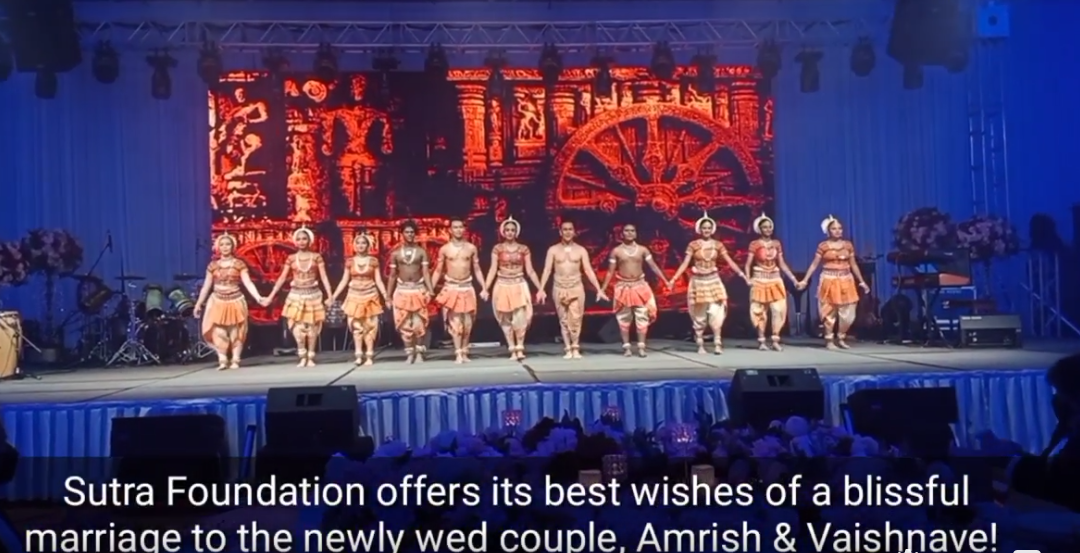Sutra Dancers perform at the wedding reception of Amrish & Vaishnave, Setia City Convention Hall.
