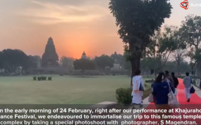 Photoshoot after the dancers’ successful performance at the Khajuraho Dance Festival 2023