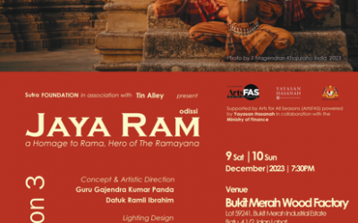 Jaya Ram (odissi) in Ipoh, Perak – 9 & 10 December, 2023