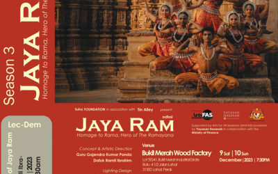 9 & 10 December (Sat & Sun) – Jaya Ram at Bukit Merah Wood Factory – Arts Centre, a presentation of Sutra Foundation and Tin Alley