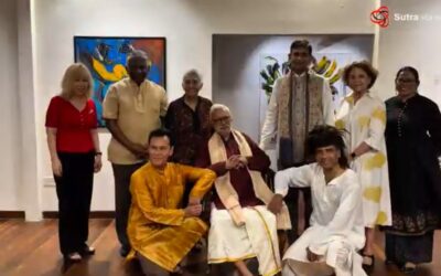 The official launch of Breaking Boundaries, painting exhibition of five South Indian artists.